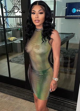 Micro Mini Dress Sheer See Through Dress