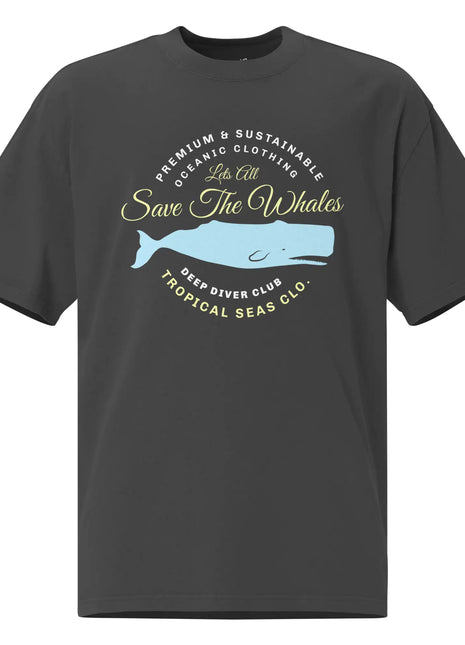 Oversized faded Lets Save the Whales t-shirt
