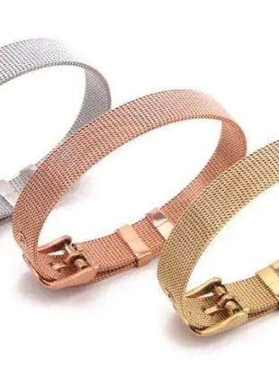 Stainless Steel Slider Bracelet -Rose Gold