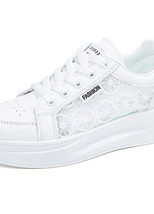 White Shoes For Women Spring And Summer Women's Breathable Versatile Casual Platform Sports