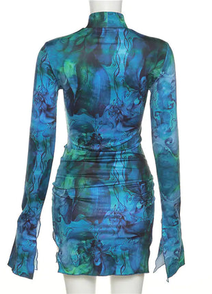 Bell Sleeve Bodycon Mini Dress