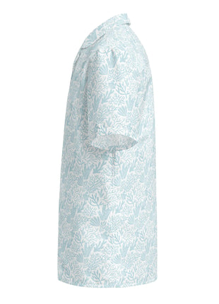 Coral Reef Resort Button Down Hawaiian Shirt - Coastal Summer 2024 Collection