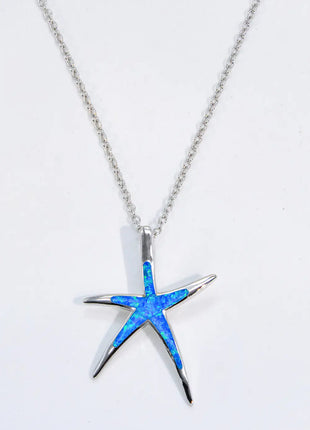 Opal Starfish Pendant Necklace - 01 big store
