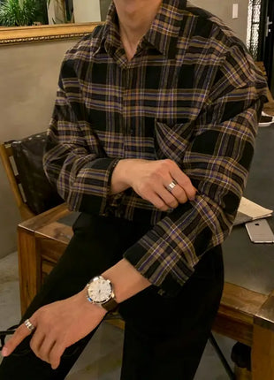 Autumn Vintage Plaid Shirts