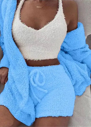 Womens Fuzzy Lingerie Suit