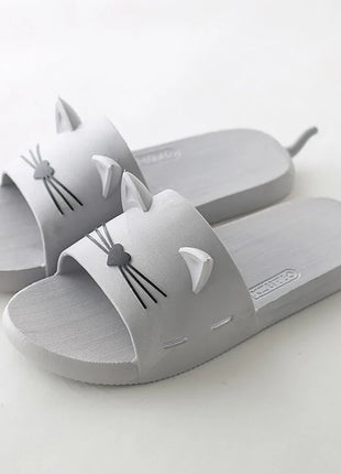 Vibrant Cat Summer Slippers
