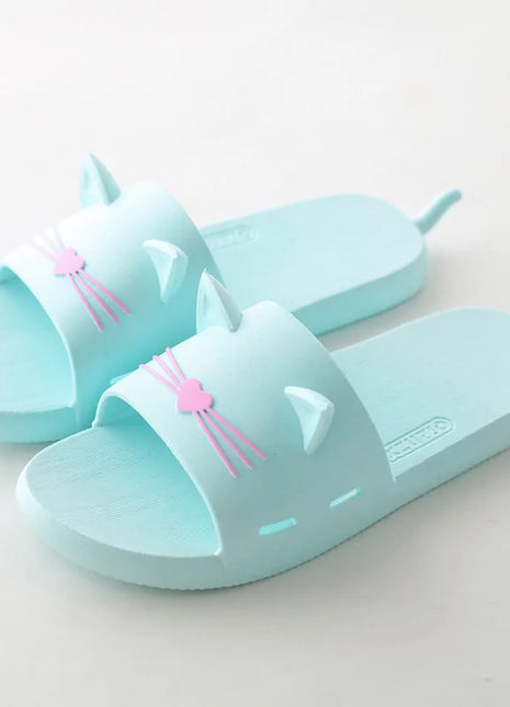 Vibrant Cat Summer Slippers