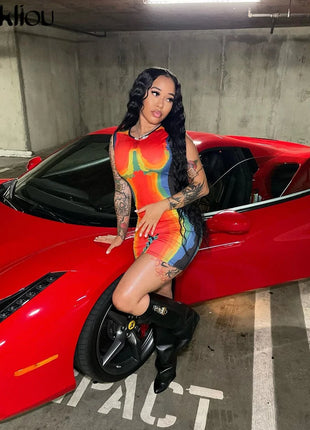 Print Mini Dress