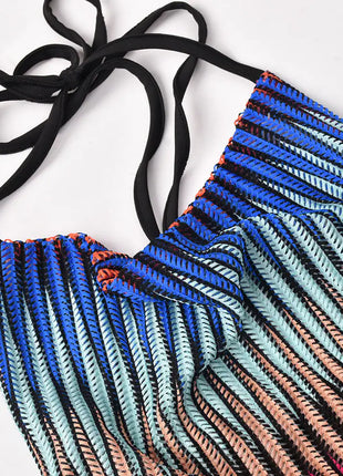 Gradient Mesh Mini Dress