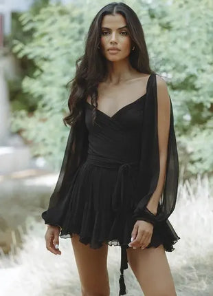 V-Neck Mini Dress