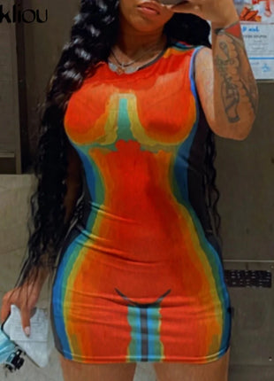 Print Mini Dress