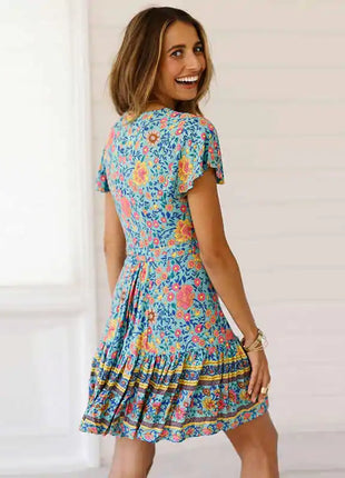 New Release Mini Floral Boho Dress