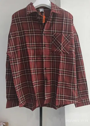 Autumn Vintage Plaid Shirts