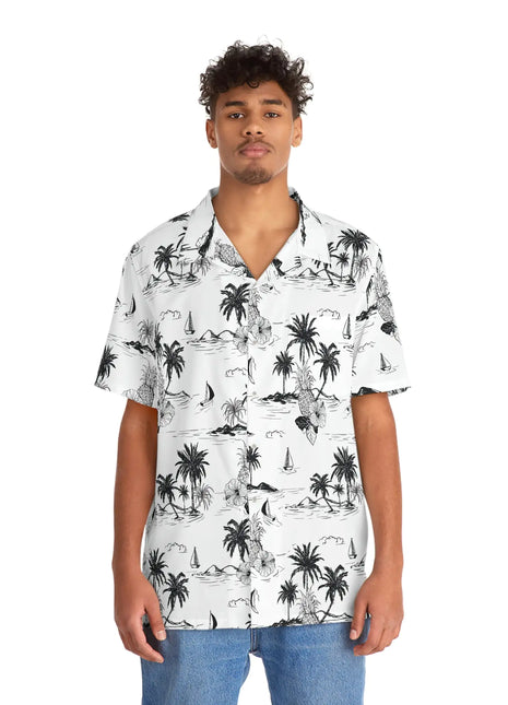 Men's Tropical Vintage Print Hawaiian Shirt