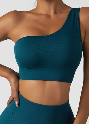 Summer Sexy Oblique Shoulder Yoga Clothes Tops - 01 big store