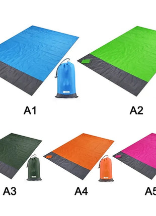Waterproof Pocket Beach Blanket: Portable 2x2.1m Camping Mat