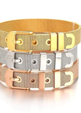 Stainless Steel Slider Bracelet -Rose Gold