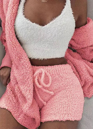Womens Fuzzy Lingerie Suit
