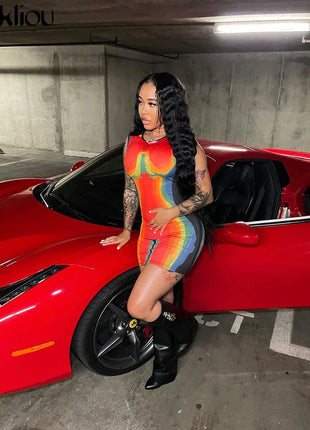 Print Mini Dress