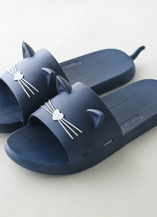 Vibrant Cat Summer Slippers