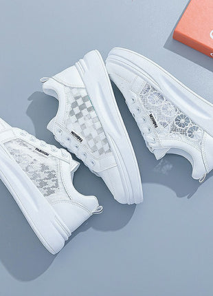 White Shoes For Women Spring And Summer Women's Breathable Versatile Casual Platform Sports