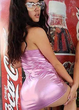 Fashion Metallic Mini Dress