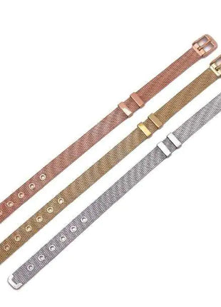 Stainless Steel Slider Bracelet -Rose Gold