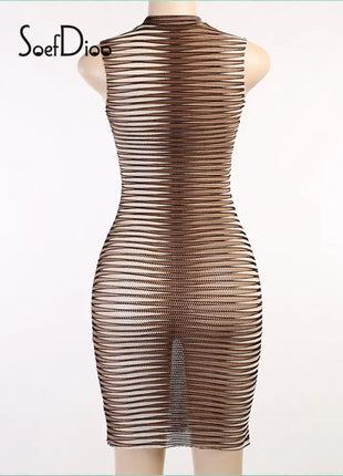 Micro Mini Dress Sheer See Through Dress