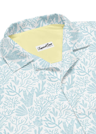 Coral Reef Resort Button Down Hawaiian Shirt - Coastal Summer 2024 Collection - 01 big store