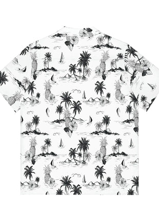 Men's Tropical Vintage Print Hawaiian Shirt - 01 big store