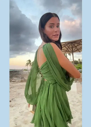 V-Neck Mini Dress