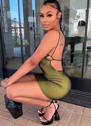 Bodycon Backless Mini Dress